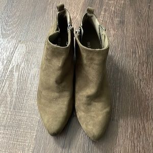 Olive ankle boots
